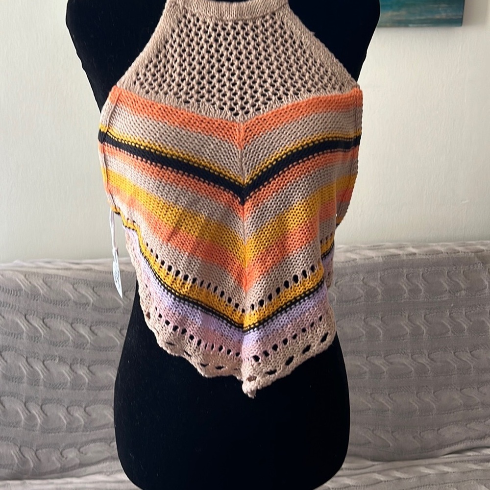 Colorful Knit Halter Top